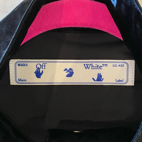 Off-White Glossy Velvet-Trimmed Track Jacket - Picture 12 of 14